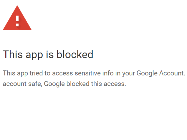“This app is blocked” error on Google Apps Script&nbsp;[solution]