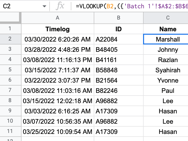 Using VLOOKUP with multiple ranges [Google&nbsp;Sheets]