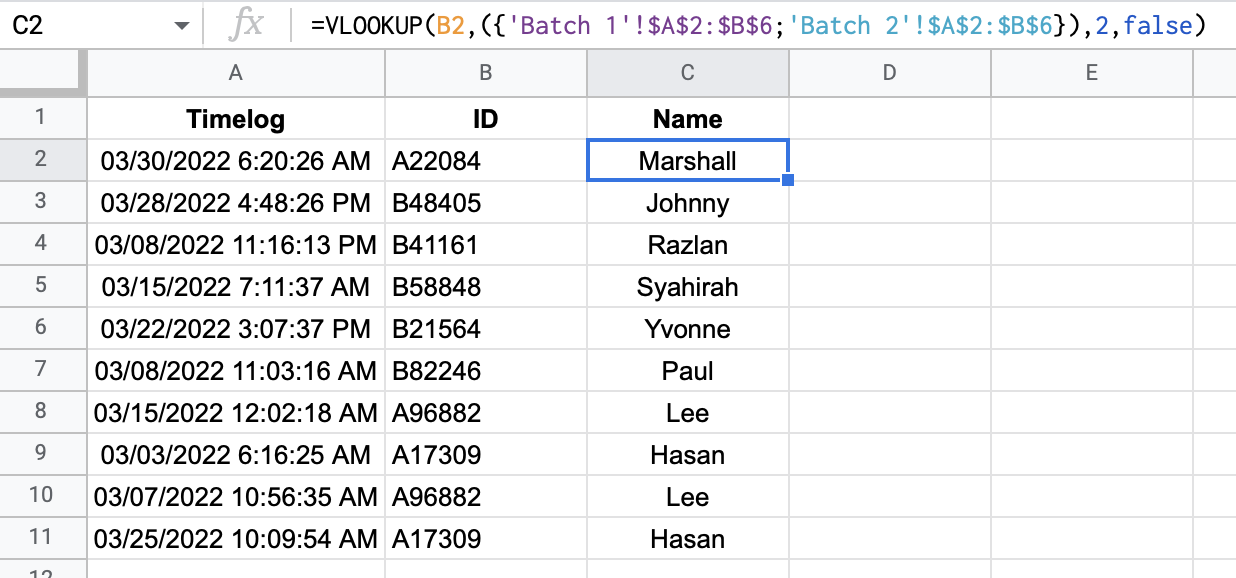 Using VLOOKUP with multiple ranges [Google Sheets] – Aiman Fikri